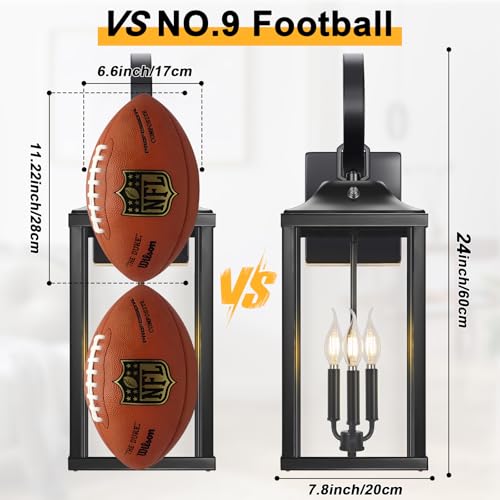 24" Extra Large Dusk to Dawn Outdoor Light Fixture
