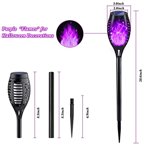 16Pack Purple Solar Halloween Lights for Halloween Decorations Outdoor (16 Count)