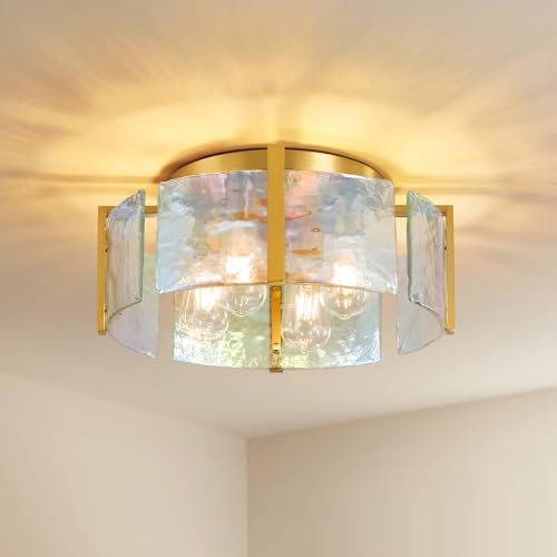 Brushed Gold Semi Flush Mount Ceiling Light