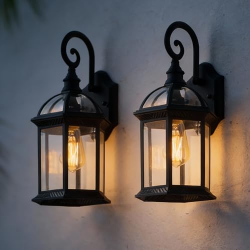 15.5" Outdoor Porch Sconce Lights (2 Count)