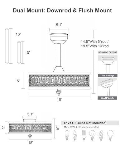 Fandelier Ceiling Fan with Light