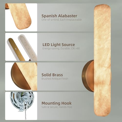 Alabaster Wall Sconce (2 Count)