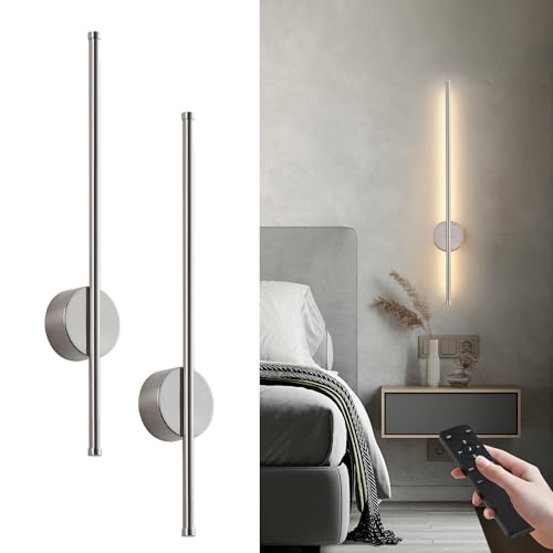 Battery Operated Modern Wall Sconce Set of Two (2 Count)