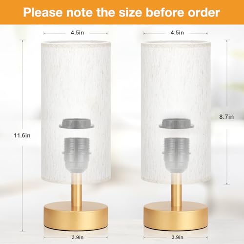 Table Lamps Set of 2 （Cream Shade (2 Count)