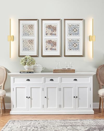 Gold Battery Operated Wall Sconces with Remote Control (2 Count)