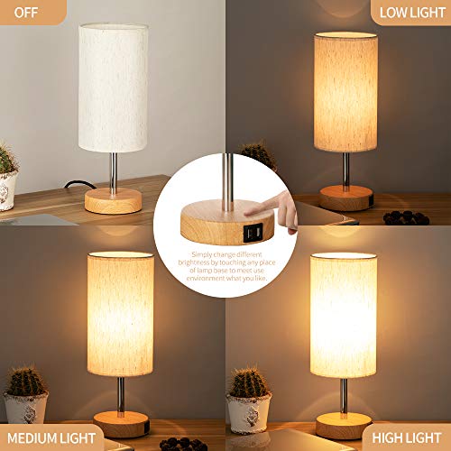 Bedside Lamps with USB Port (2 Count)