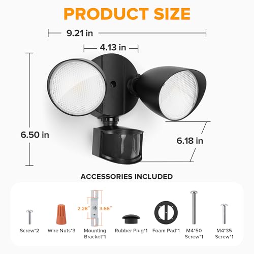 32W 3500 Lumen LED Security Lights Motion Sensor Light Outdoor
