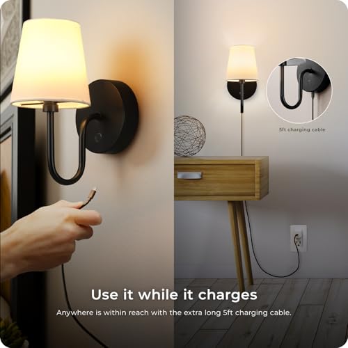 65000132 Rechargeable Battery Wall Sconce