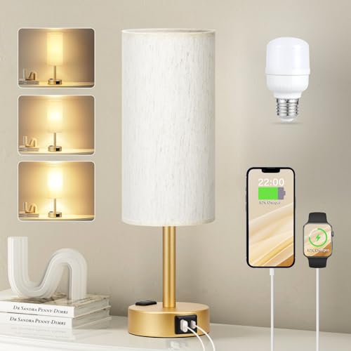 Gold Bedside Lamp for Bedroom