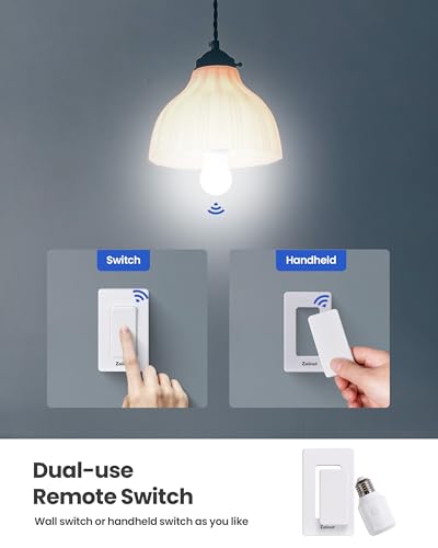 500W Remote Control Light Socket with 2 Wireless Light Switches