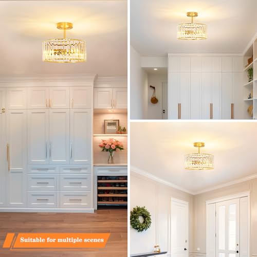 Modern Crystal Ceiling Light
