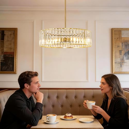 Gold Crystal Chandelier for Dining Room