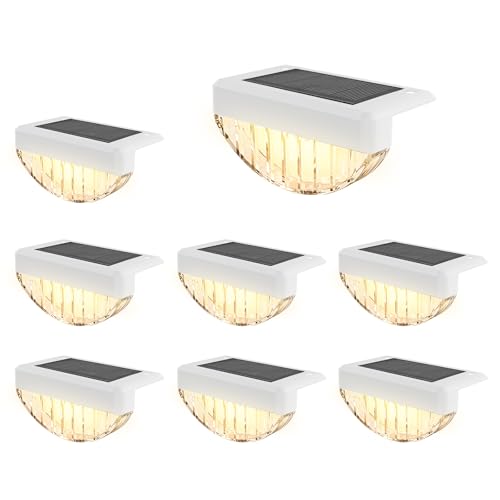 8 Pack Solar Deck Lights Outdoor