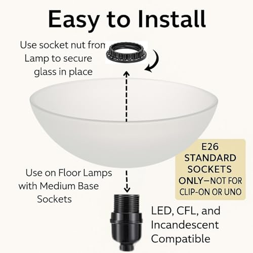 Glass Lamp Shade Replacement for Floor Lamp