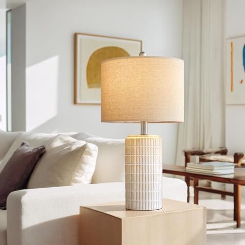 24" Modern Ceramic Table Lamps Set of 2 for Bedroom (2 Count)