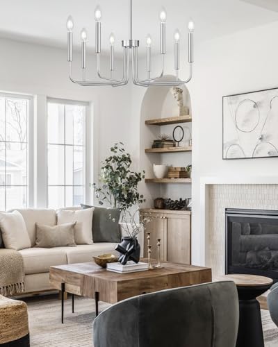 8 Light Brushed Nickel Chandelier