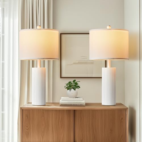 24.5”Modern Table Lamps for Living Room (2 Count)