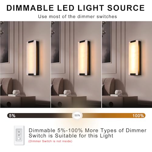14.2in Alabaster Wall Sconce Hardwired