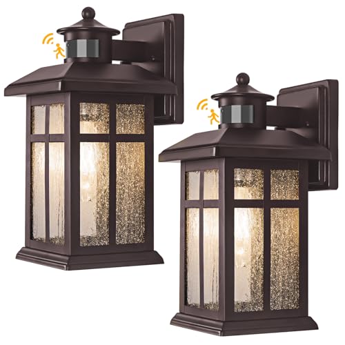 Motion Sensor Outdoor Lights Bronze 2 Pack Dusk till Dawn Outdoor Lighting (2 Count)