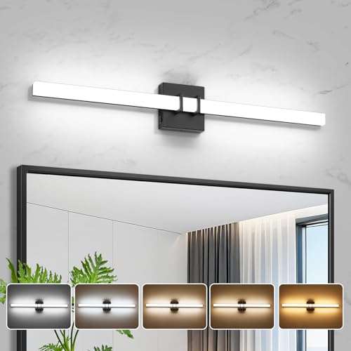 Modern Black Vanity Light Bar 32 Inch
