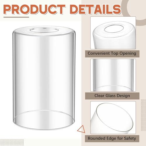 3 Pcs Clear Glossy Glass Lamp Shade 1 (3 Count)