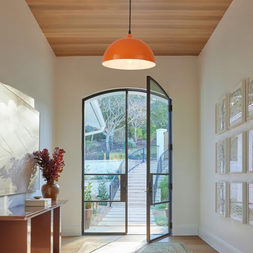 Orange Plug in Pendant Light 2 Packs 11.8inch (2 Count)