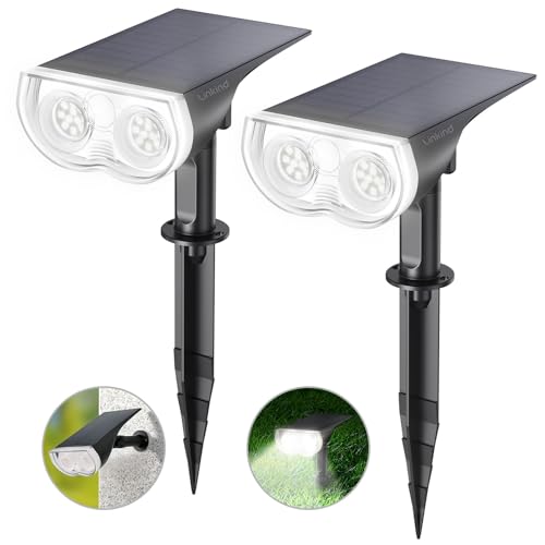 Solar Lights Outdoor Waterproof Landscape Spotlight Daylight 2 Pack (2 Count)