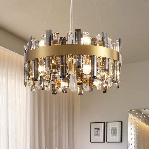 12 Light Modern Crystal Chandelier Luxury Gold 2