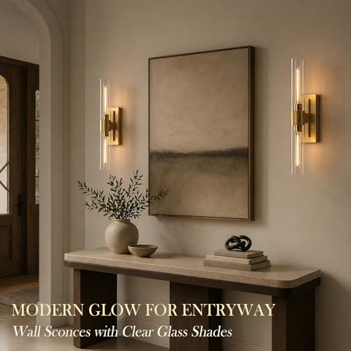 22.8" Brass Wall Sconces Set of 2
