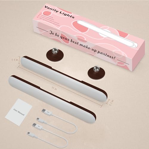2 Pack Rechargeable Vanity Lights for Mirror (2 Count)