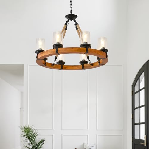 32 Inch Wagon Wheel Light Fixture 8