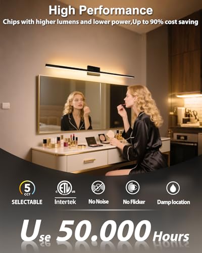 48 inch Modern Bathroom Fixtures Vanity Light Bar Over Mirror
