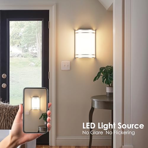 Modern Wall Sconces 15W LED Indoor Hardwired Dimmable 3000K 4000K 5000K Wall Lights for Living Room Hallway Bedroom