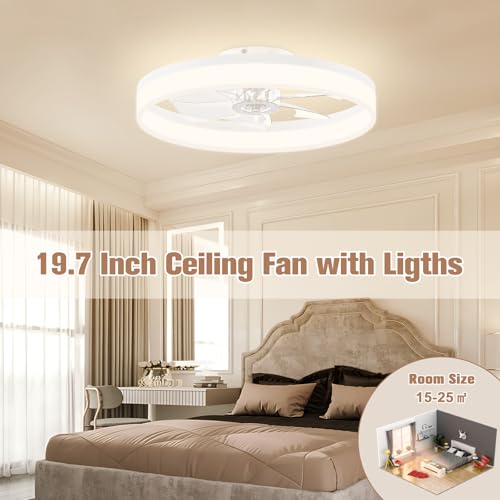 Low Profile Ceiling Fans with Lights and Remote