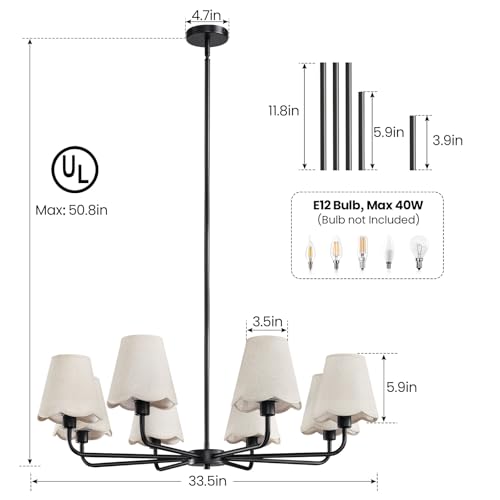 Black Chandelier for Dining Room