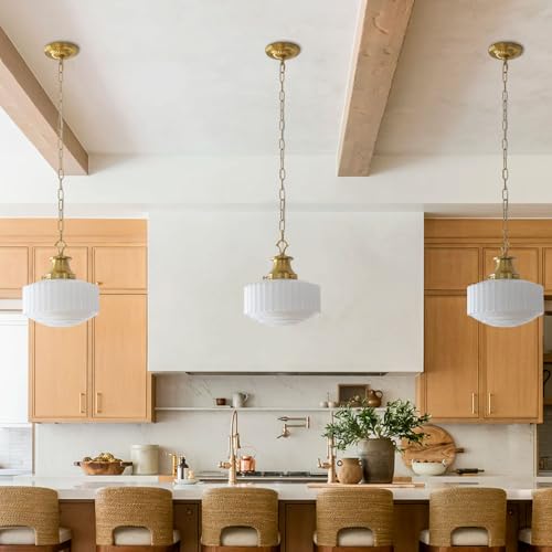 Milk Glass Pendant Light
