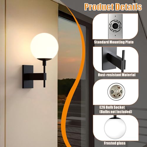 Modern Globe Outdoor Wall Sconce