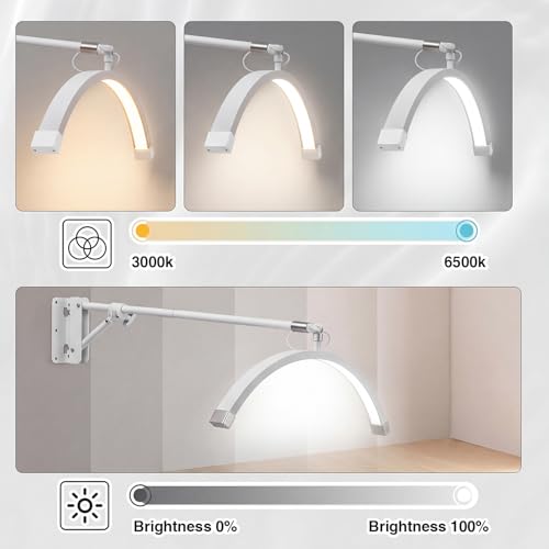 Wall Mount Lash Lamp Half Moon Shaped LED Lash Nail Light Cool