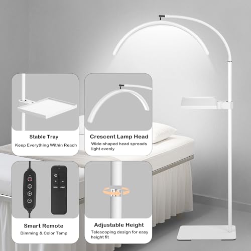 Half Moon Lash Light with Tool Tray for Eyelash Extensions & Estheticians