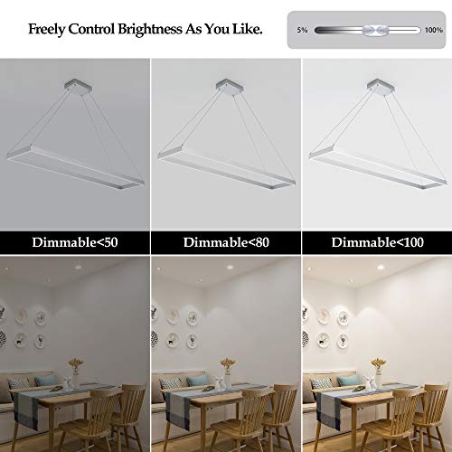 Modern LED Chandelier Linear Rectangle
