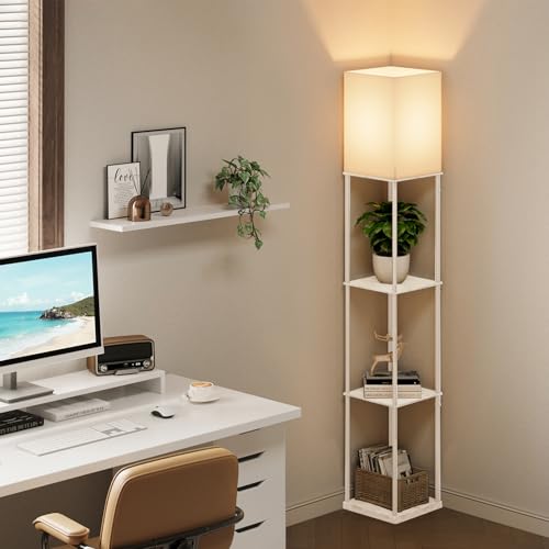 Floor Lamp with Shelves (2 Count)