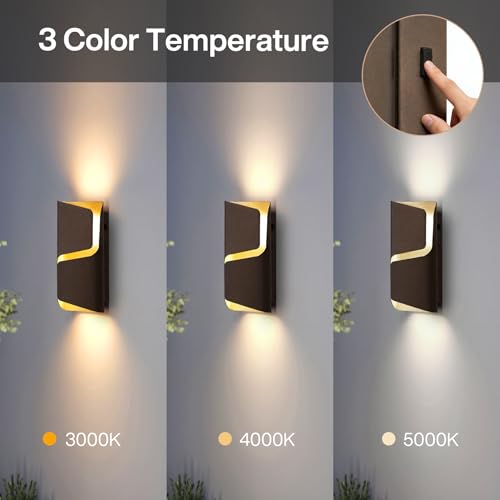 LED Outdoor Wall Lights with Dusk to Dawn Sensor (2 Count)