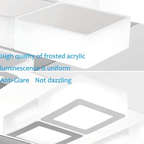 46" Modern LED Chrome Vanity Lights 7 Lights Acrylic Stainless Steel LED Vanity Light Fixtures Chrome Bathroom Lighting Over Mirror