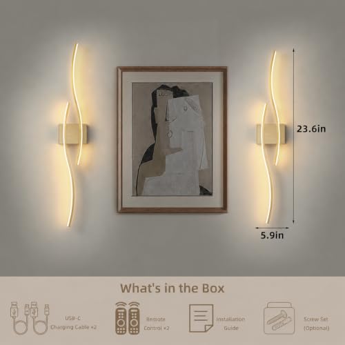 Wireless Wall Sconces Set of Two (2 Count)