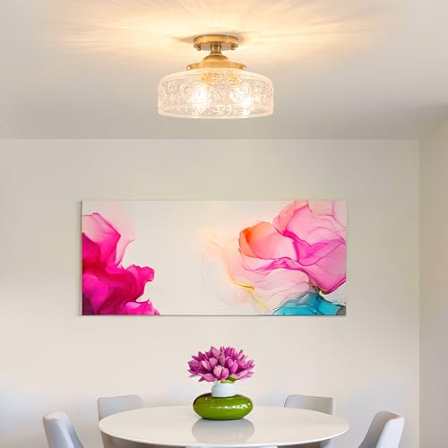 Gold Semi Flush Mount Ceiling Light