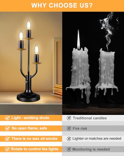 Vintage Candle Table Lamp 3