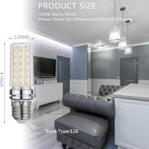 E26 LED Bulb 12W 6000K White LED Bulbs (4 Count)