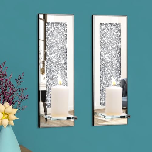 Crystal Crush Diamond Wall Candle holder set of 2 (2 Count)