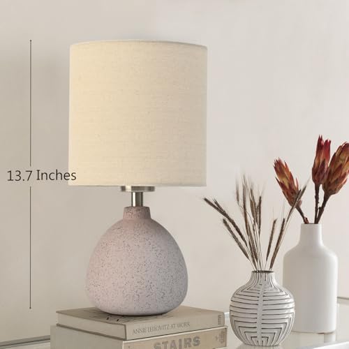 Earth Brown Rustic Ceramic Table Lamp Set of 2