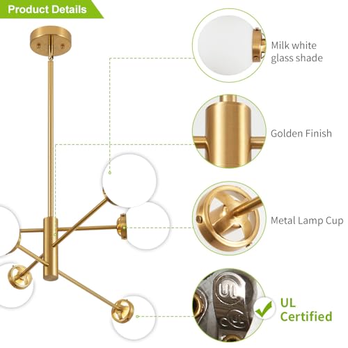 Chandeliers for Dining Room Gold 6